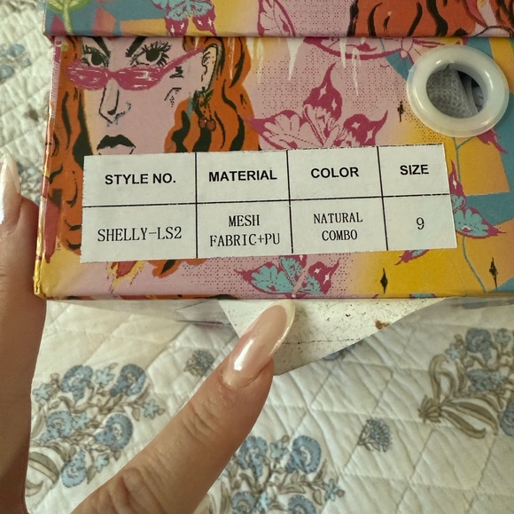 Jeffrey Campbell Cream Flats with Mesh Design - Picture 3 of 8